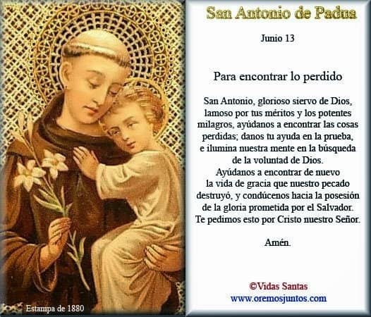 Oración a San Antonio para encontrar cosas perdidas